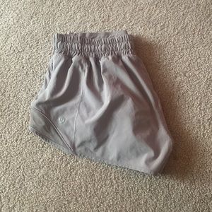 Grey lululemon shorts. Size 4. tag is ripped.